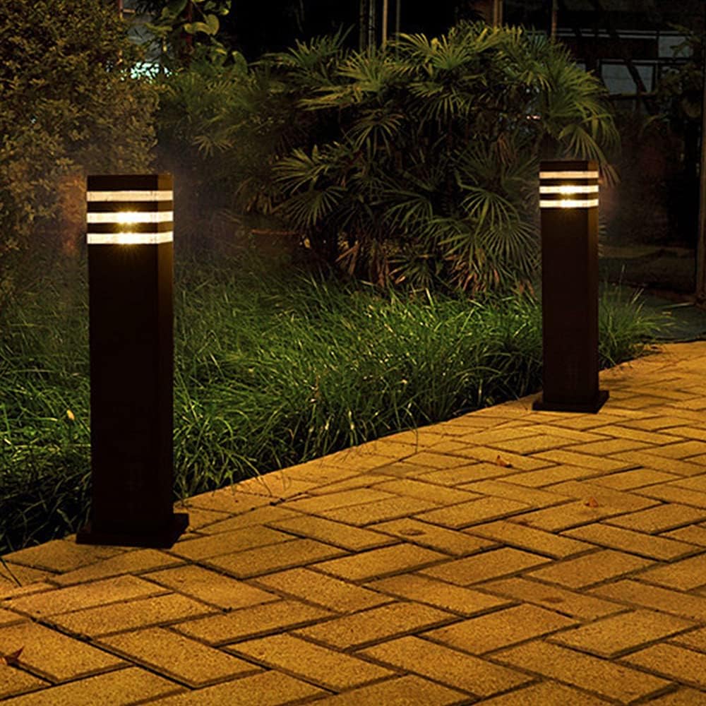 Traditional Acrylic Lamp Shade Exterior Outdoor Square Post Lantern Waterproof Door Column Headlight Balcony Lights Lawn