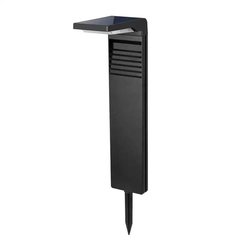 IP65 Waterproof Outdoor Aluminum Matte Black 2W LED Solar Landscape Path Light Luxury Garden Patio Courtyard Driveway Lighting