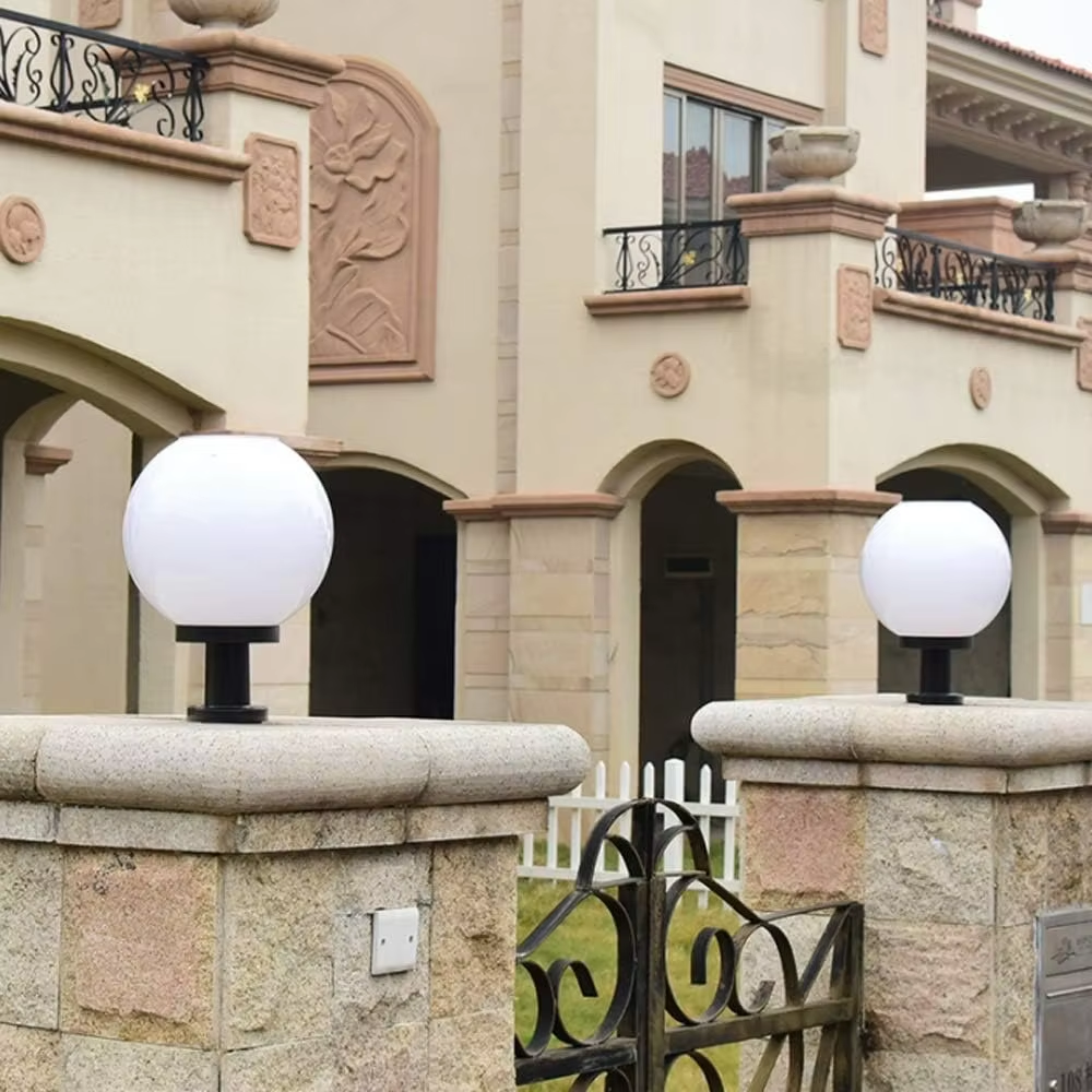 High Brightness IP65 Waterproof LED Solar Patio Landscape Pillar Lamp Electric Outdoor Decoration for Garden Lawn Courtyard DC