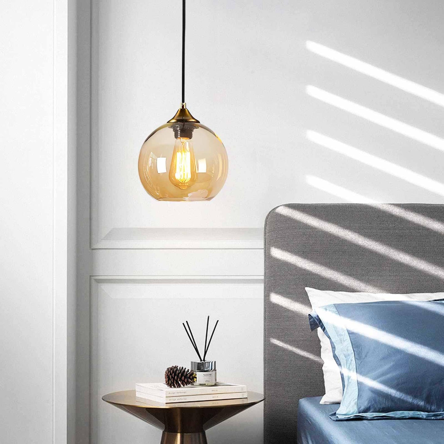 Modern LED Glass Chandelier Pendant Light Classic E27 Ceiling Light Restaurant 80 Yellow Warehouse Slope 270 Easy Hanging