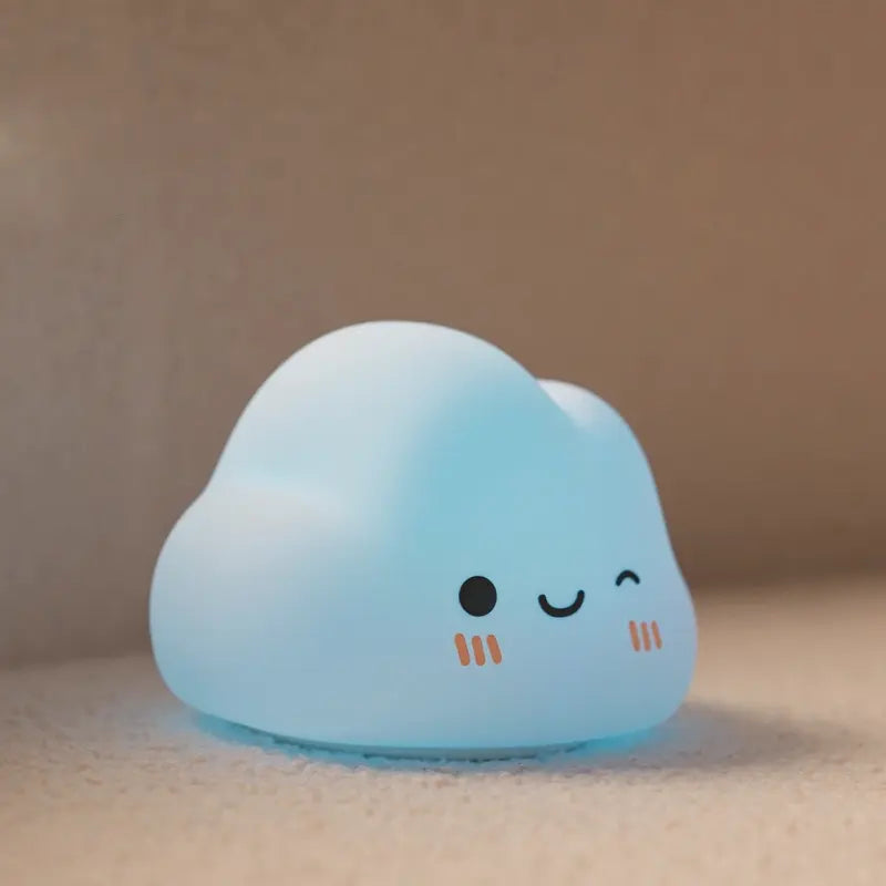 Gradient Night Light for Baby Rechargeable USB LED Lamp Silicone Tap Control Cloud Side Table Children's Desk Mini Size