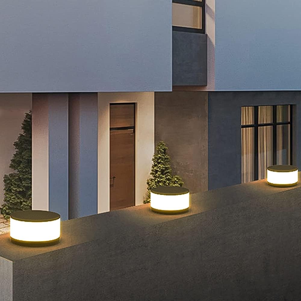 Minimalist LED Door Column Headlight Waterproof Acrylic Lamp Shade for Garden Wall Patio Post Street Lights Post Light Fixtures