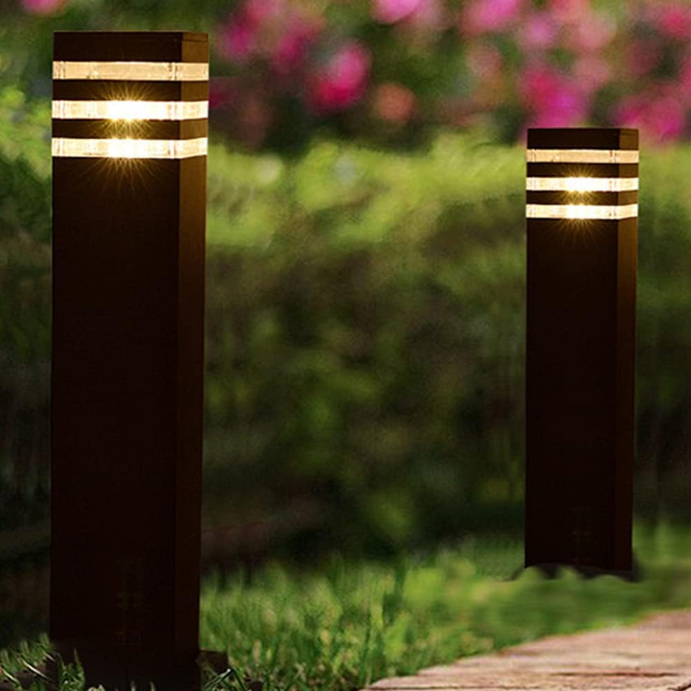 Traditional Acrylic Lamp Shade Exterior Outdoor Square Post Lantern Waterproof Door Column Headlight Balcony Lights Lawn