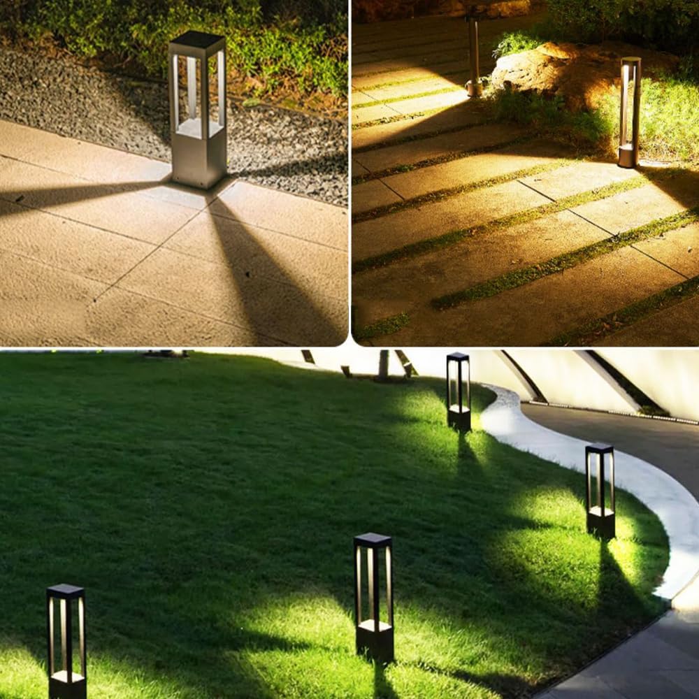 Modern Luxury LED Lighting Aluminum Outdoor Aluminum Patio Courtyard Lawn Lights Post Bollard Light 3000K IP65 Waterproof Garden