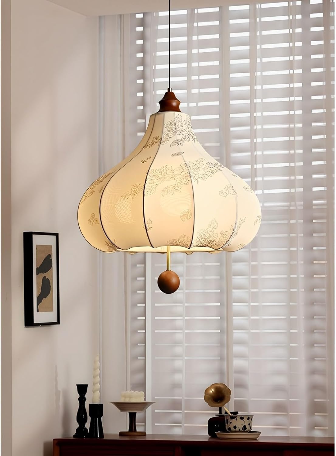 Mid-century Modern Indoor Chandeliers Wabi-Sabi Style Pendant Lamp Bedroom Living Room Dining Room Kitchen Bamboo Lighting