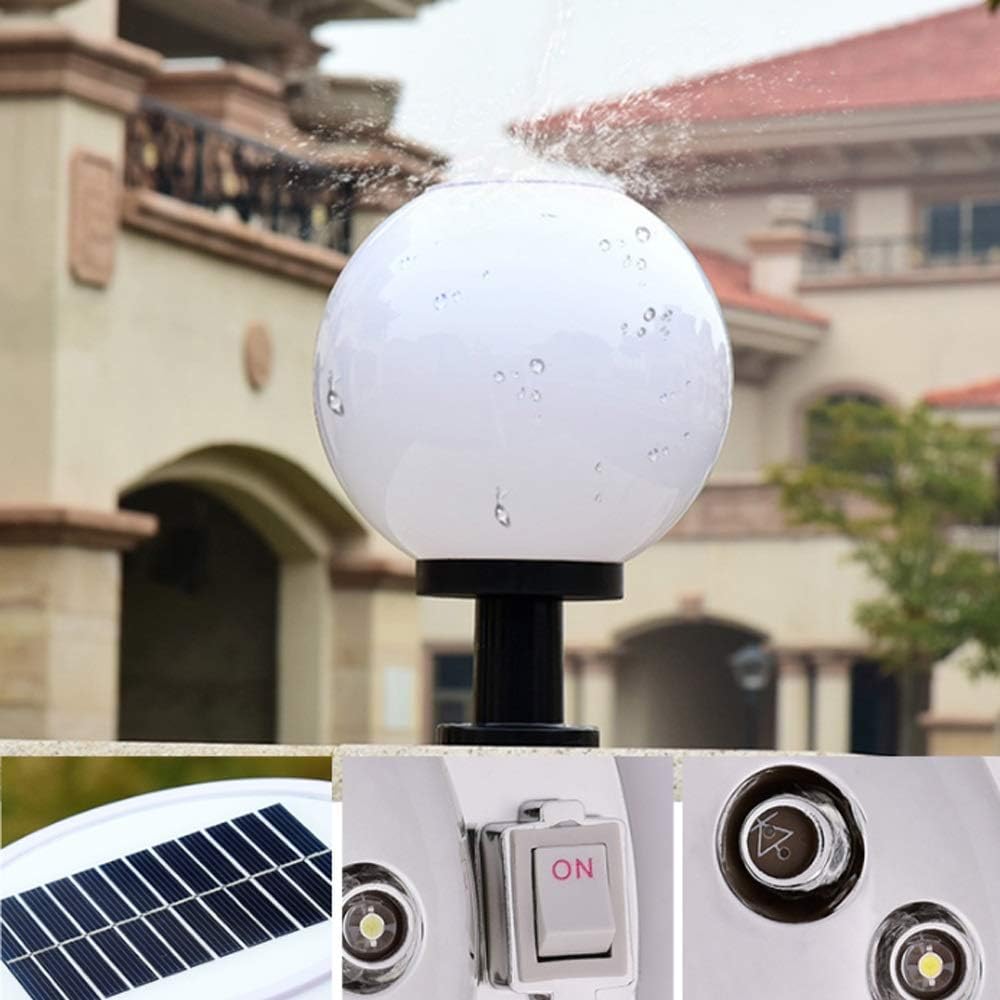 High Brightness IP65 Waterproof LED Solar Patio Landscape Pillar Light Courtyard Electric Outdoor Decoration Garden Lawn DC