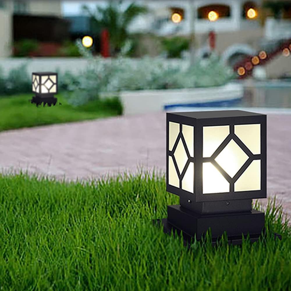 3000K/6000K Manual Adjustment LED Column Headlight Waterproof Outdoor Post Light Fixtures Streetlights Exteriors Traditional