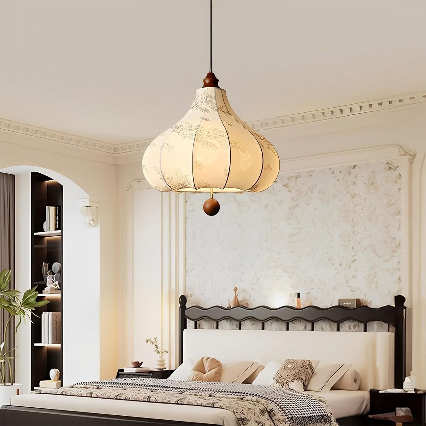 Mid-century Modern Indoor Chandeliers Wabi-Sabi Style Pendant Lamp Bedroom Living Room Dining Room Kitchen Bamboo Lighting