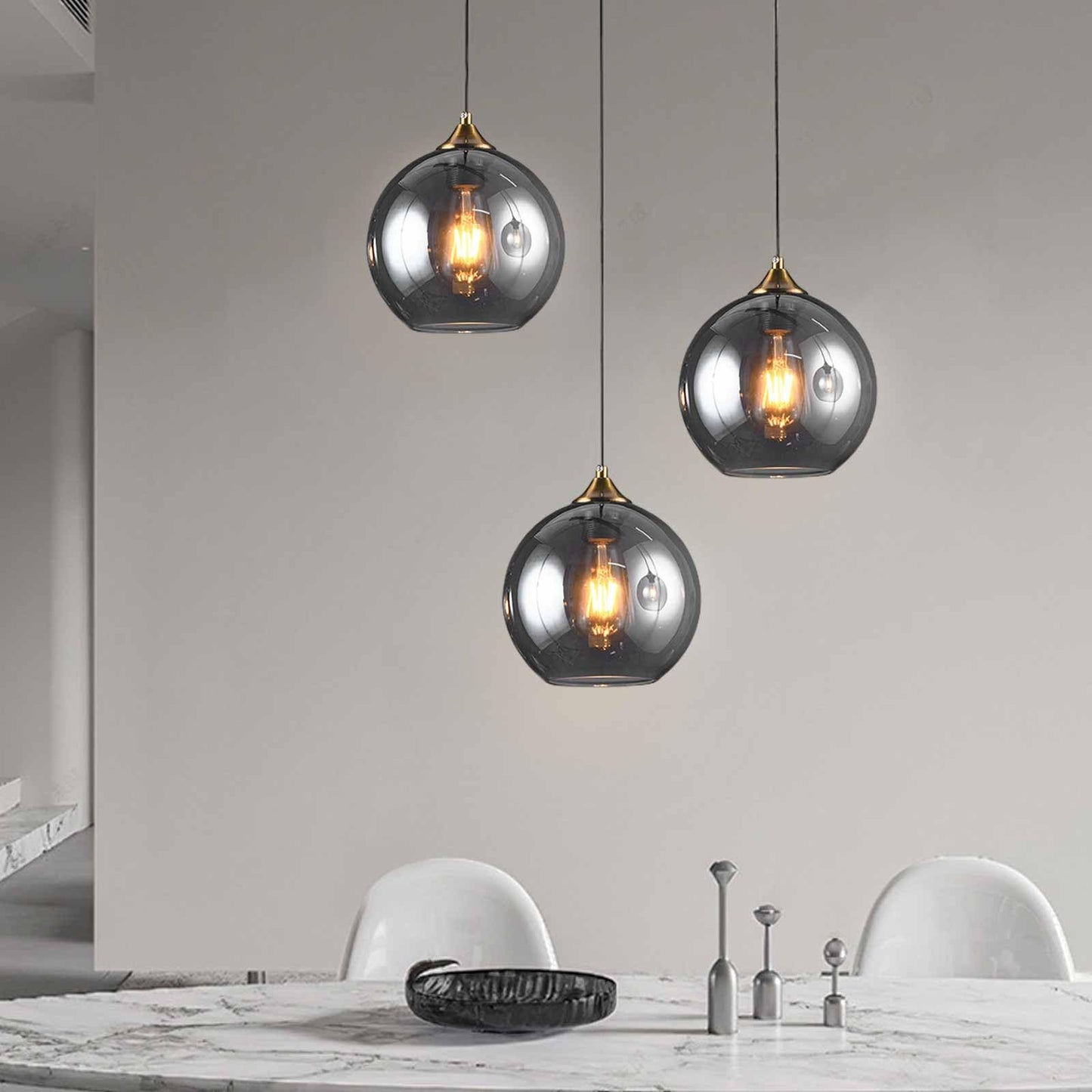 Modern LED Glass Chandelier Pendant Light Classic E27 Ceiling Light Restaurant 80 Yellow Warehouse Slope 270 Easy Hanging