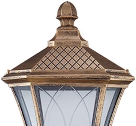 Retro E27 Wall Column Light Outdoor Waterproof Antirust Die-cast Aluminum Metal Post Lamp Villa Lawn Garden Fence Lighting