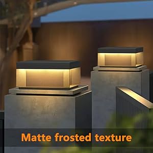 Outdoor LED Solar Garden Light Newest Design IP65 Stainless Steel Glass Body Warm/Cold White Lamp E27 Base for Pillar Gate Post