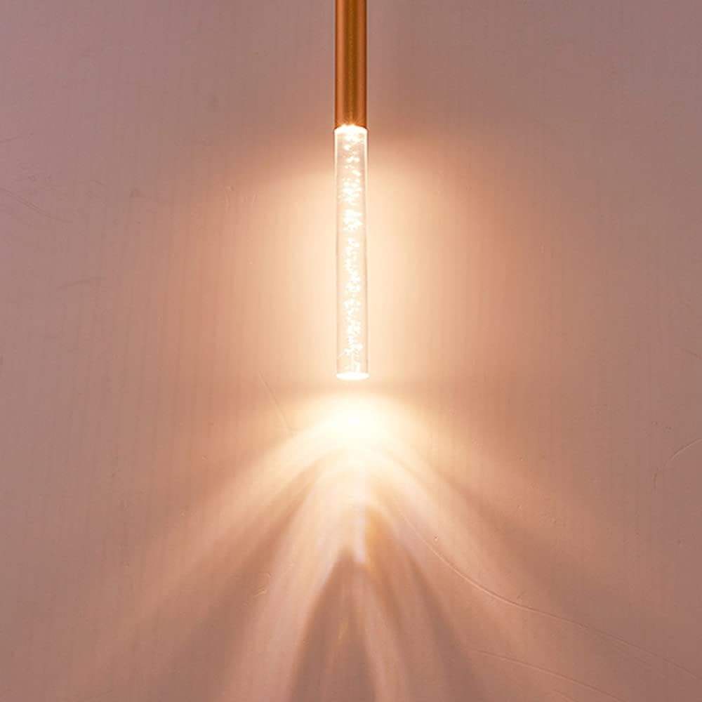 Modern LED Pendant Lamp Three-Color Dimmable Simplicity Aluminium Cylinder Light Adjustable Height Hanging Chandelier Living