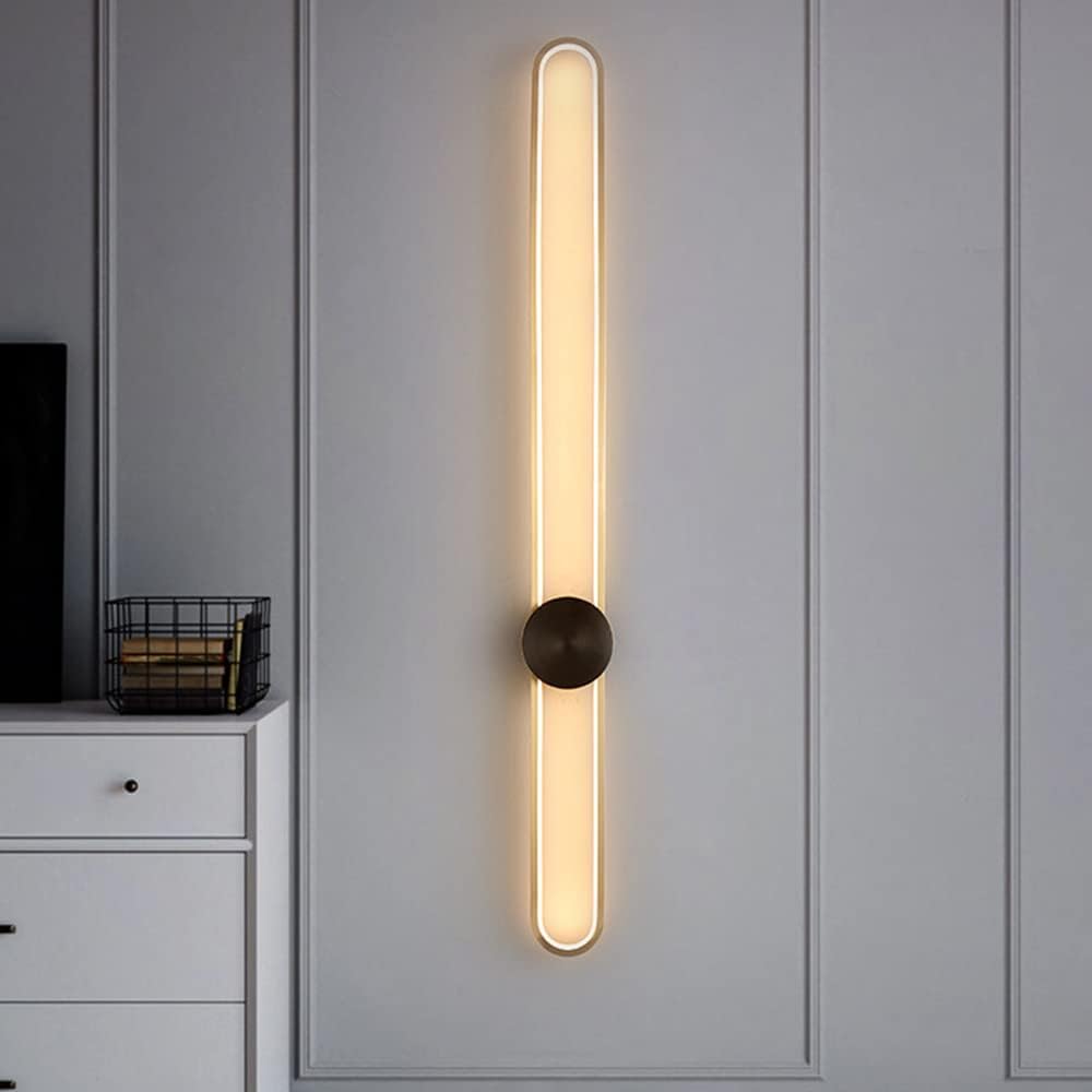 Modern Creative Three-Color Dimmable Copper LED Wall Lantern Indoor Ceiling Astigmatism Lamp Bedroom Living Room Wall Mounted