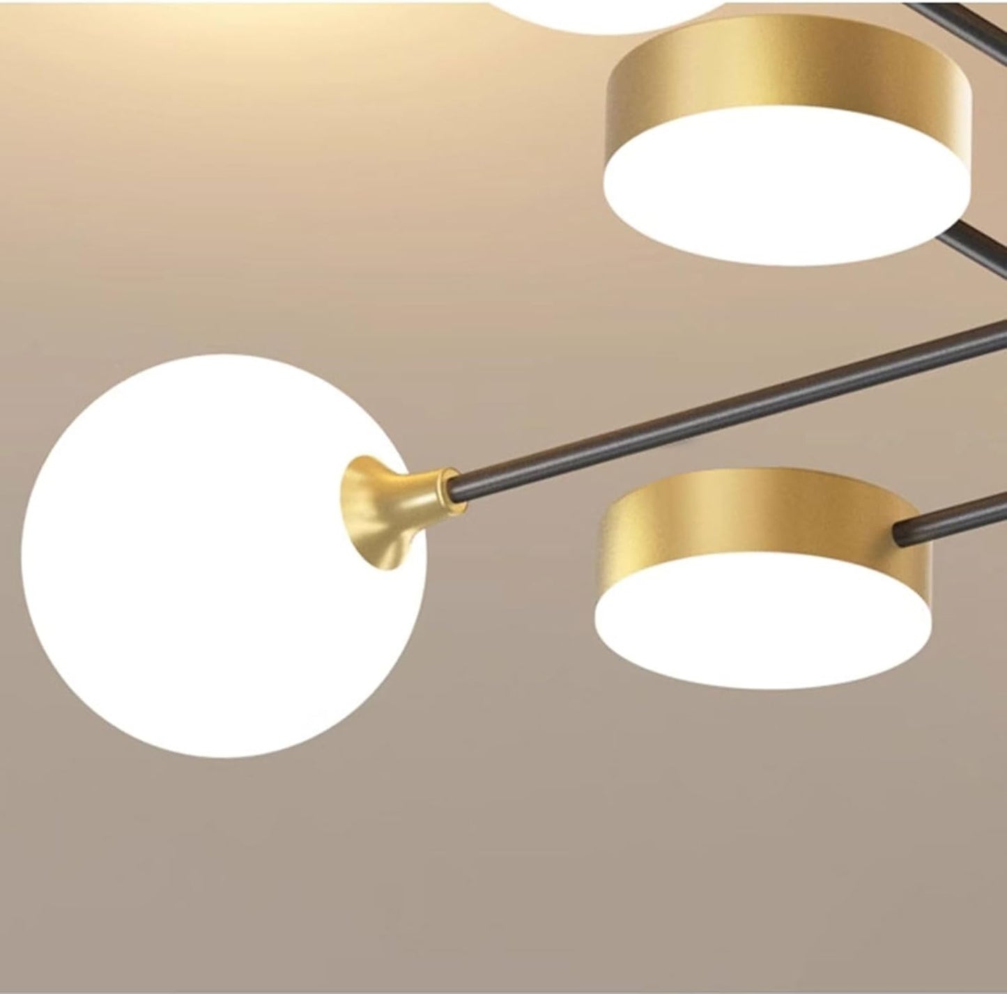 Mid Century Modern LED Ceiling Lights Creative Indoor Chandeliers 3 Color Temperatures Living Room Dining Room Bedroom Kitchen
