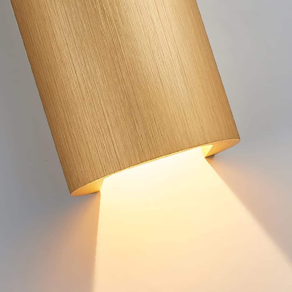 12W Cylindrical LED Wall Lamp Aluminum Modern Simple Indoor Downlight Warm 3000K Light Bedroom Living Room Wall Mounted Lantern