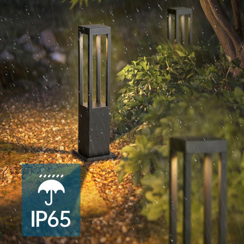 Modern Luxury LED Lighting Aluminum Outdoor Aluminum Patio Courtyard Lawn Lights Post Bollard Light 3000K IP65 Waterproof Garden