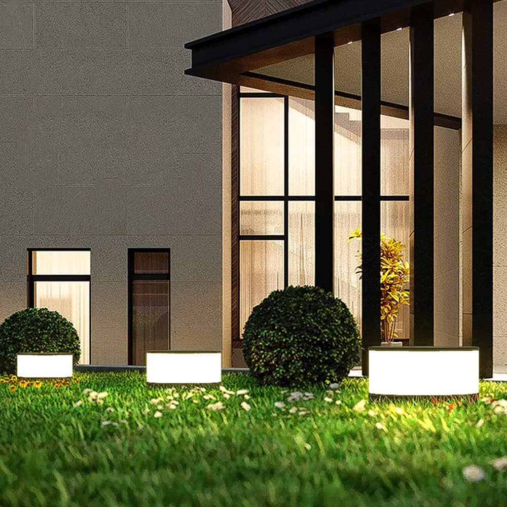 Minimalist LED Door Column Headlight Waterproof Acrylic Lamp Shade for Garden Wall Patio Post Street Lights Post Light Fixtures