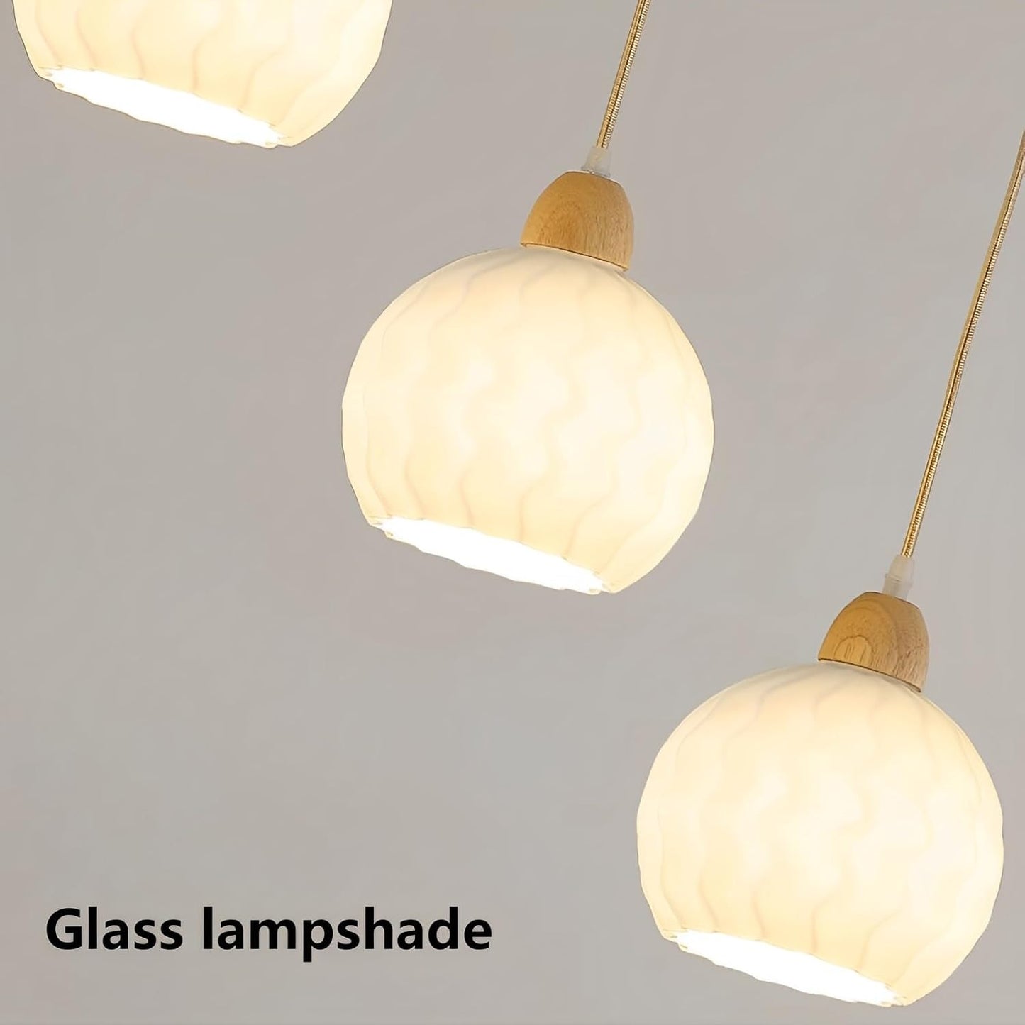 Triple E27 Pendant Light Simple Linear Chandelier 3-Lights Indoor Wood Chandeliers Dining Room Kitchen Chandelier Lighting