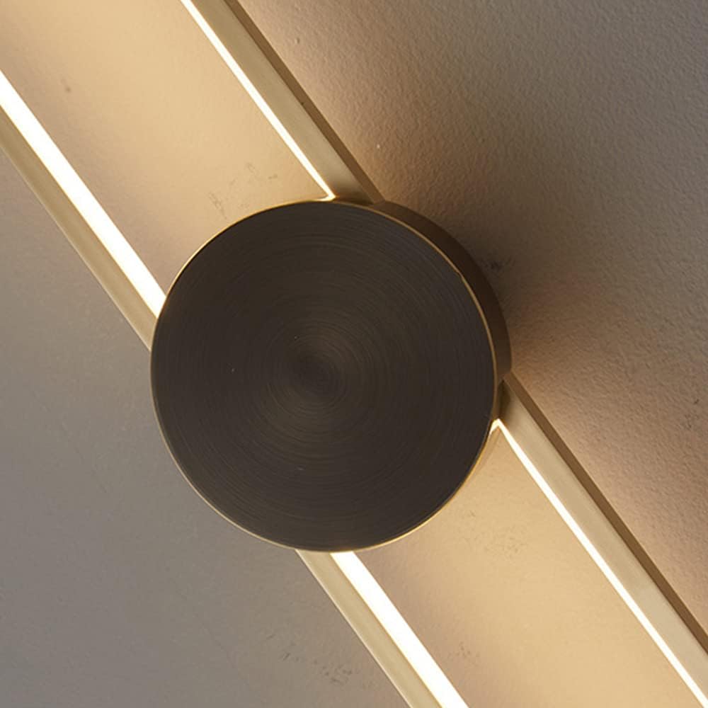 Modern Creative Three-Color Dimmable Copper LED Wall Lantern Indoor Ceiling Astigmatism Lamp Bedroom Living Room Wall Mounted