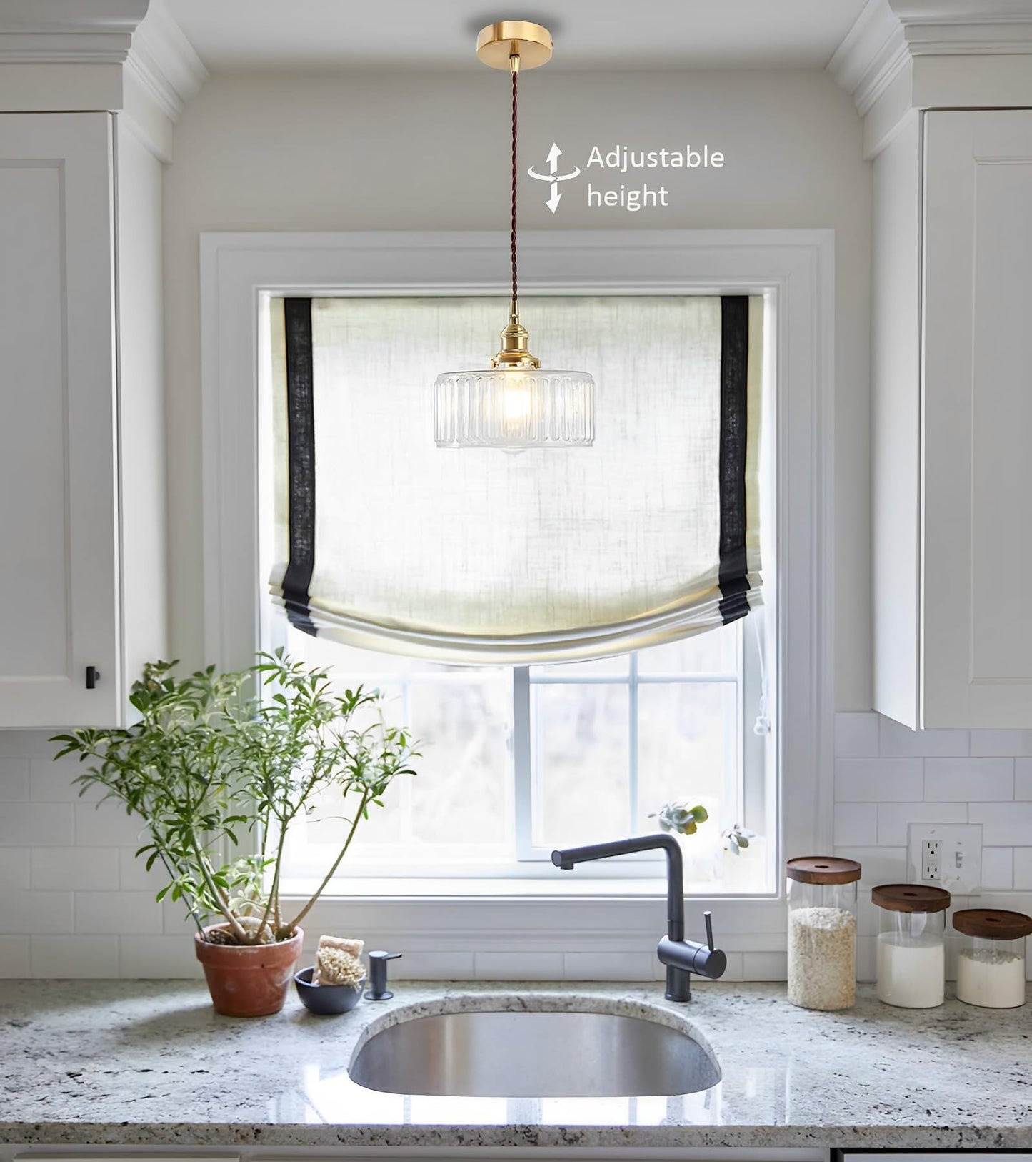 Modern Nordic Pendant Light Single Head Round Crystal Chandelier with LED Glass Material