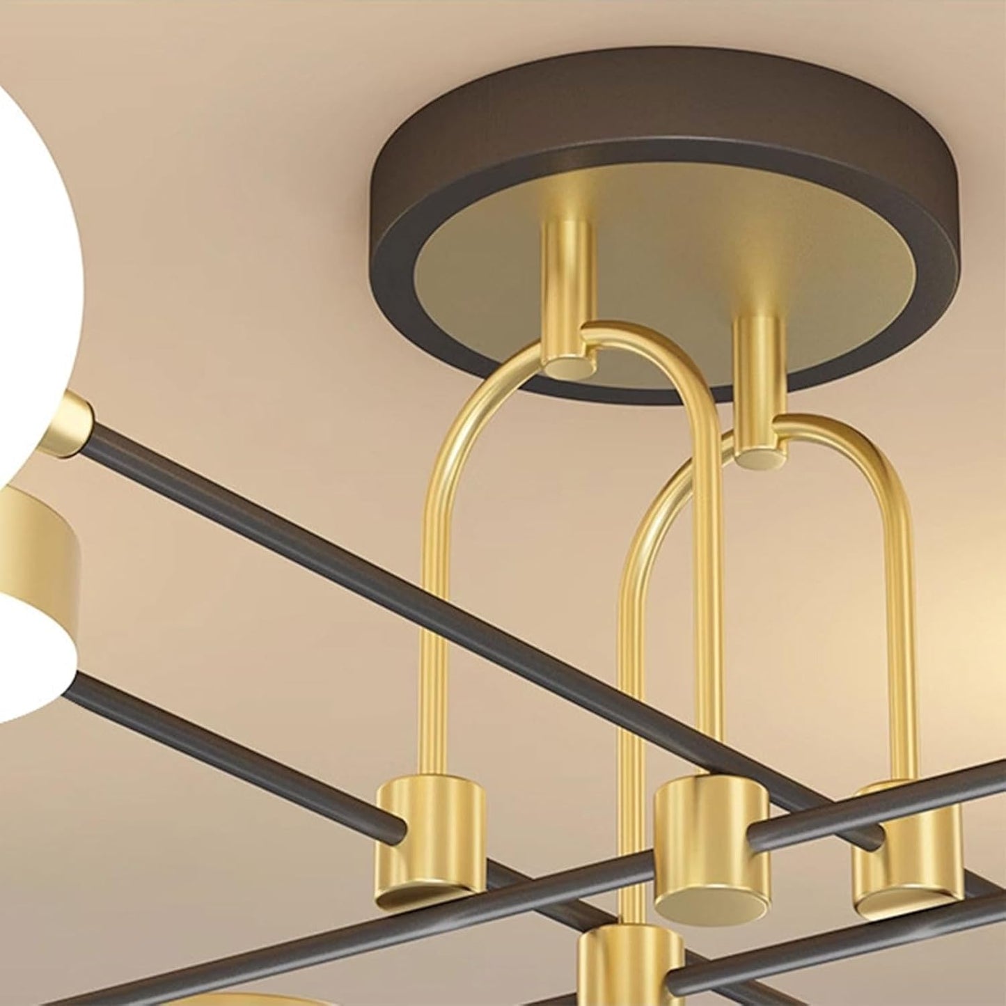 Mid Century Modern LED Ceiling Lights Creative Indoor Chandeliers 3 Color Temperatures Living Room Dining Room Bedroom Kitchen