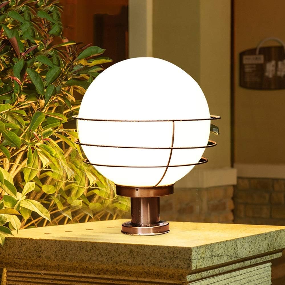 Modern IP55 Waterproof Outdoor Garden Landscape Lights Rainproof Pillar Light Column Lamp Globe Post Lantern Patio Gate Lighting