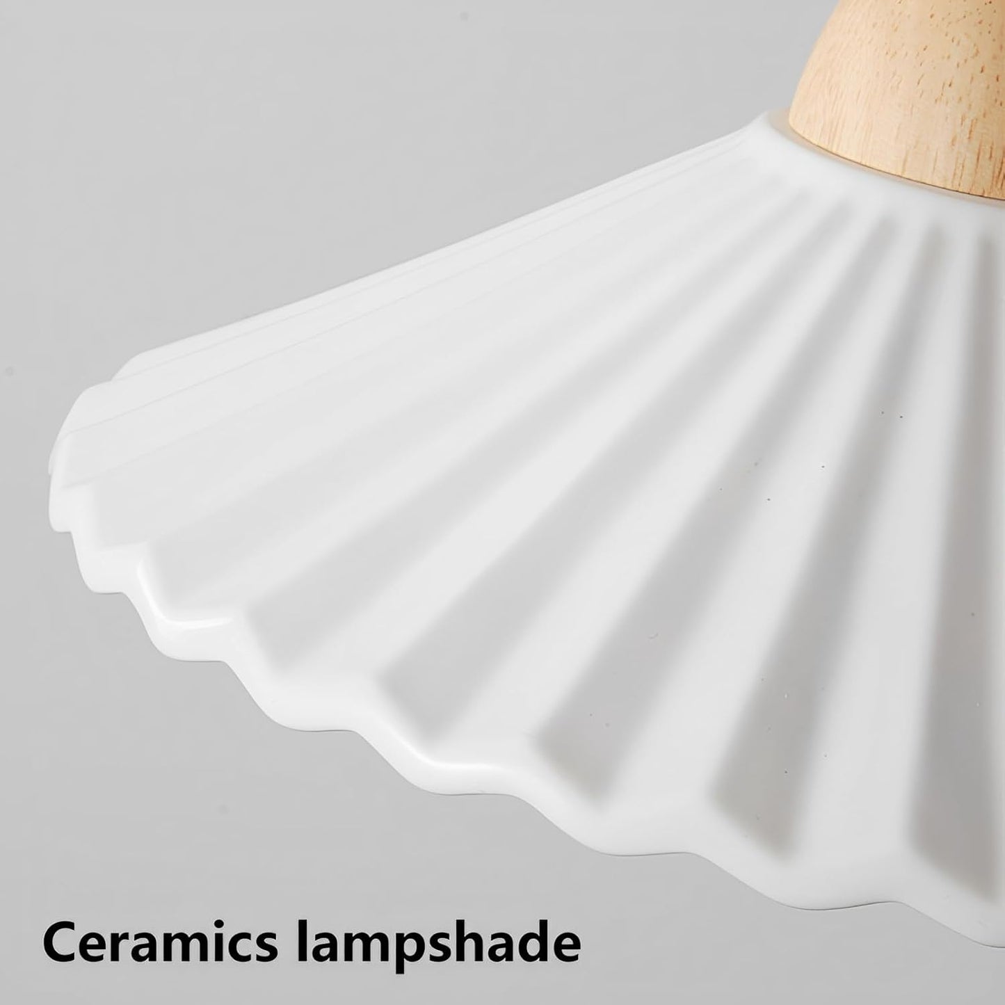 Modern Design Solid Wood E27 Pendant Lamp Creative Pleated Cloth Large Hanging Bedroom Bedside Restaurants Bars AC Power
