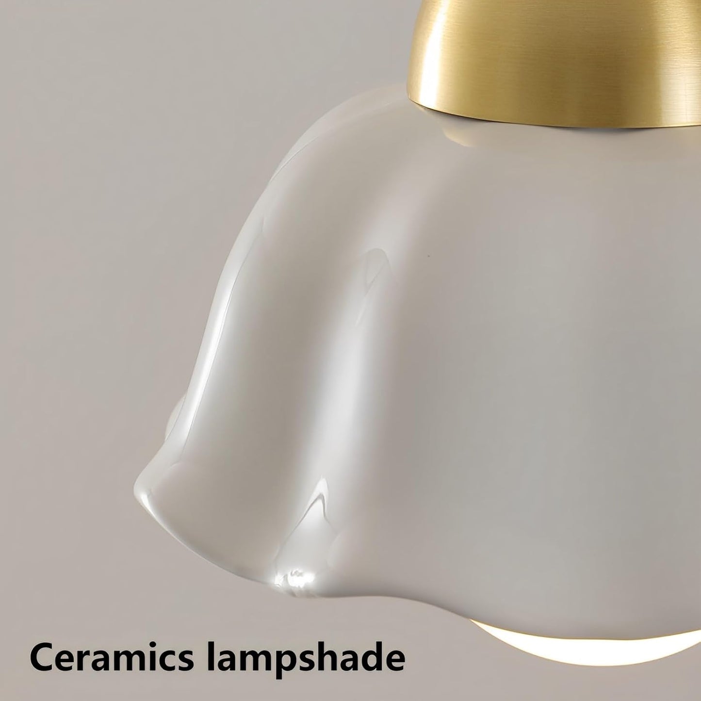 Copper Ceramic 3-Light E27 Pendant Triple Indoor LED Linear Chandelier Fixture Dining Room Kitchen Lighting Hotel Glass