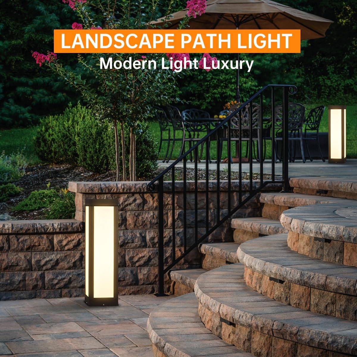 Modern IP65 Waterproof Aluminum LED Lawn Light 3000K Warm White Lighting Garden Decorations-Outdoor Solar Courtyard Pathway