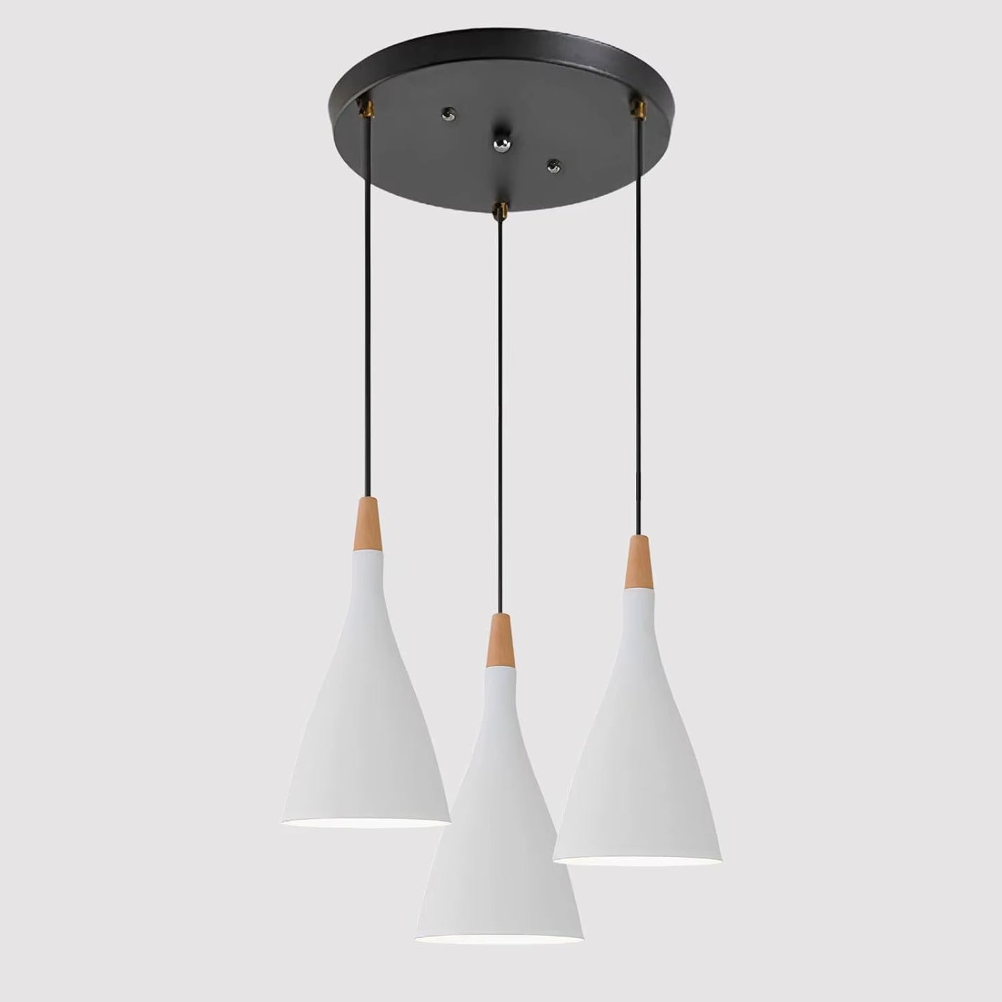 Modern Triple Pendant Lights Indoor Metal Shade Hanging Lamp Kitchen Island Lighting Dining Living Room Height Chandeliers LED
