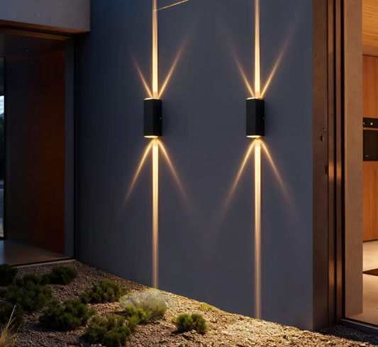 Outdoor Wall Light LED Waterproof Villa Courtyard Lighting with Aluminum Base Modern High Quality Black Garden 220V