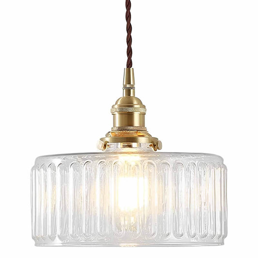 Modern Nordic Pendant Light Single Head Round Crystal Chandelier with LED Glass Material
