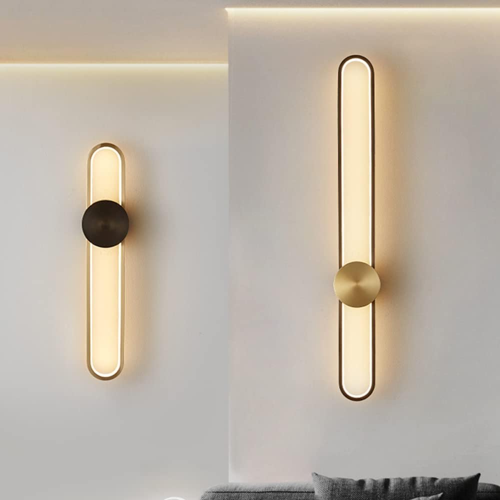 Modern Creative Three-Color Dimmable Copper LED Wall Lantern Indoor Ceiling Astigmatism Lamp Bedroom Living Room Wall Mounted