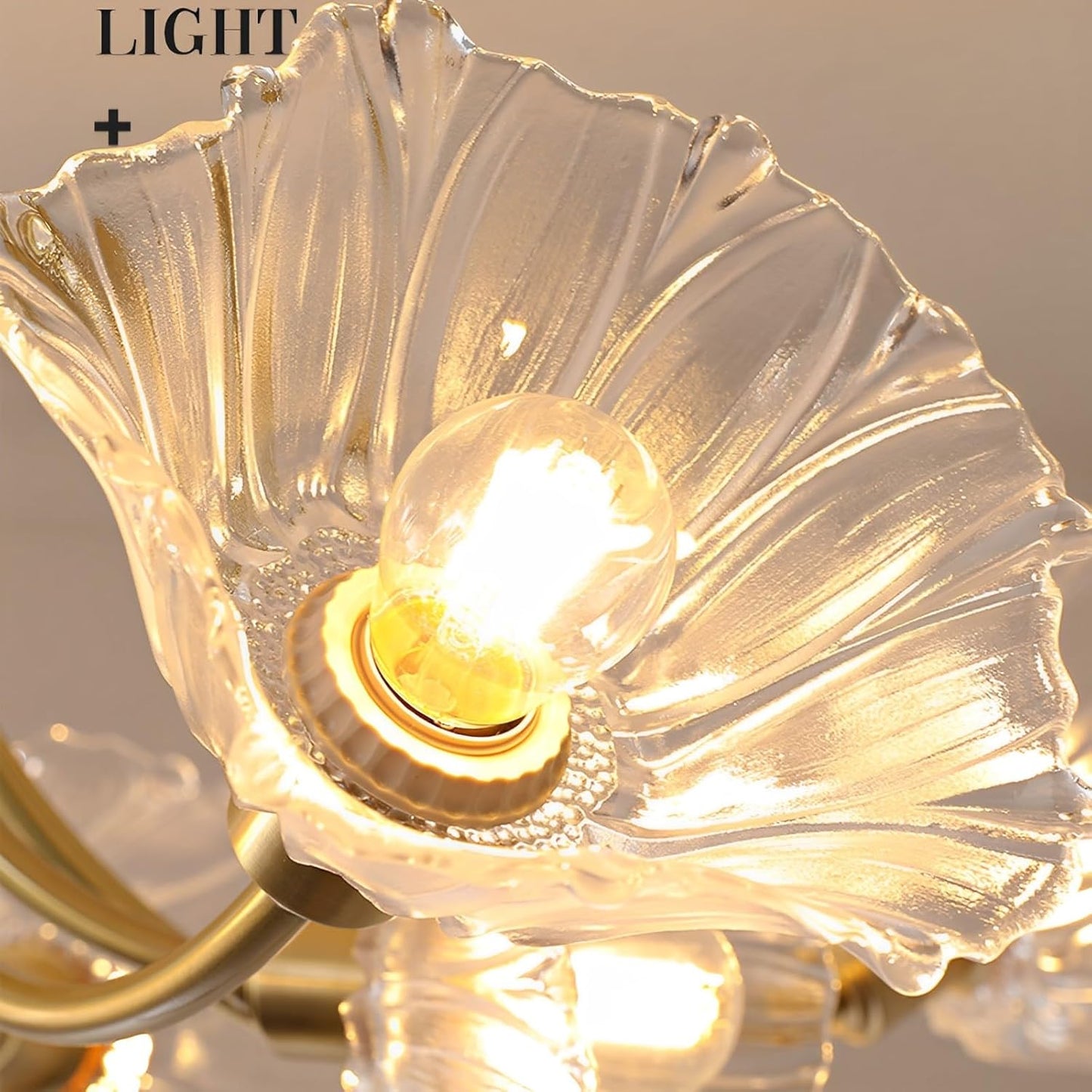 Creative Luxury Gold Pendant Lamp Copper Chandeliers Flower Glass Shade Living Room Dining Room Study Kitchen Ceiling Light