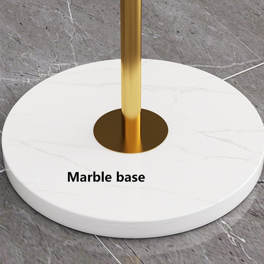3-light White Glass Globe Floor Lamp Metal Foot Switch Living Bedroom Vertical Lighting Gold with Marble for Study Office LED 80